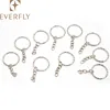 wholesale simple silver metal key chain keychain