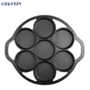 Non Stick 7 Holes Round Cast Iron Bread Baking Pans