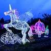 Toprex Decor electric led lighted outdoor christmas decoration horse carriage