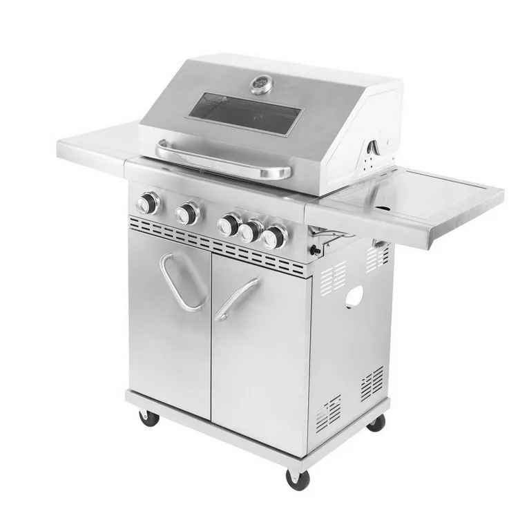 Smokeless Stainless Steel Bbq Modern Outdoor Kitchen 4 Burners Propane