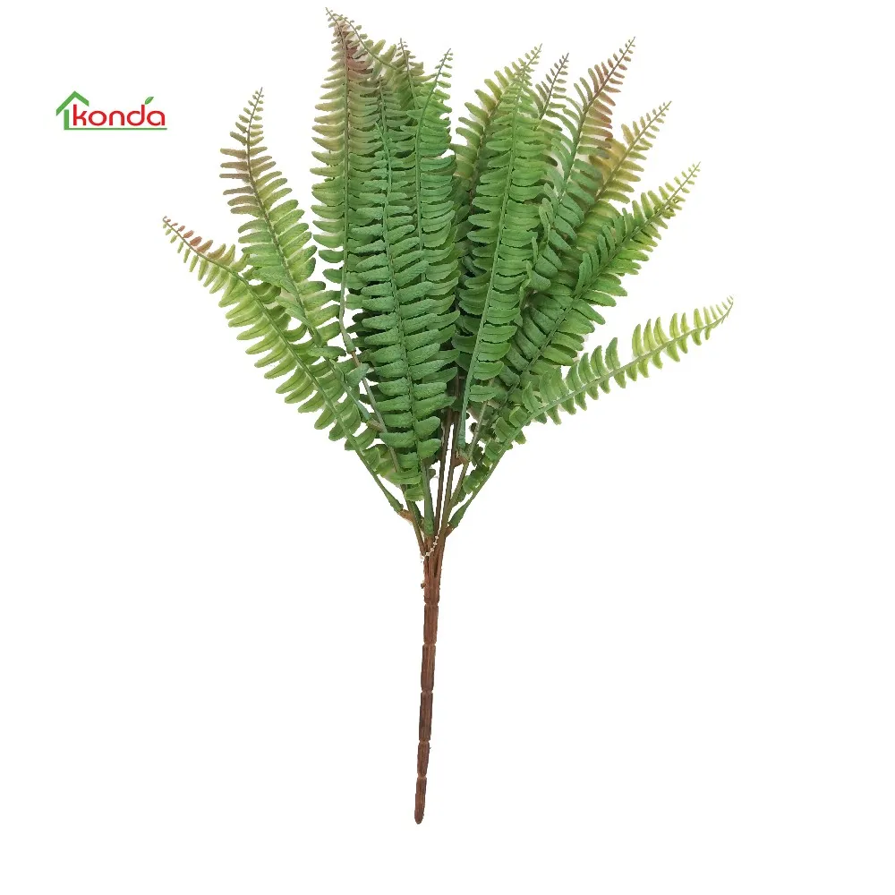 Fake Decorative Green Plant Artificial Boston Ferns Leather Leaf Fern