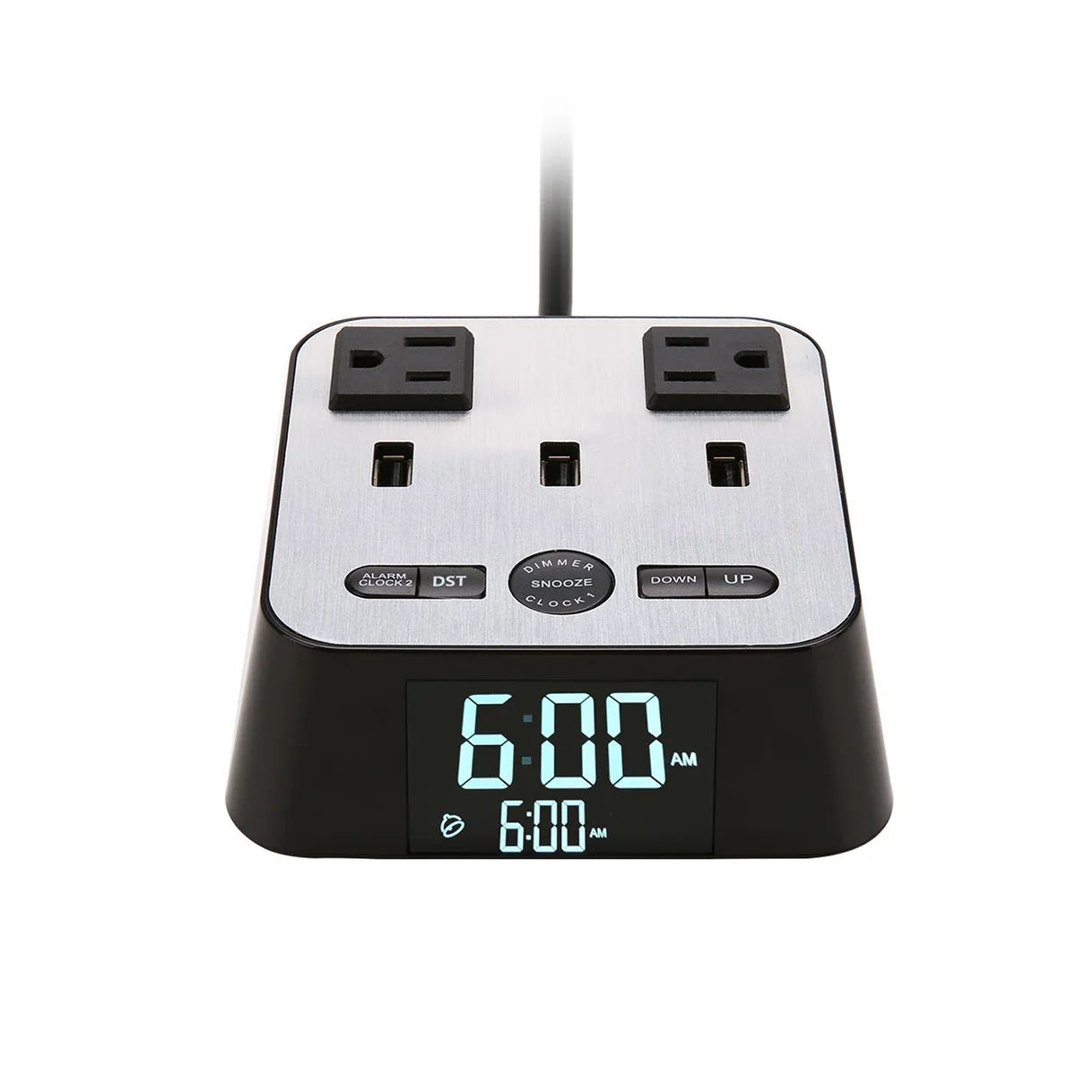 Display Screen Alarm Clock Cube Extension Sockets Power Strip With Usb Ports Buy Hotel