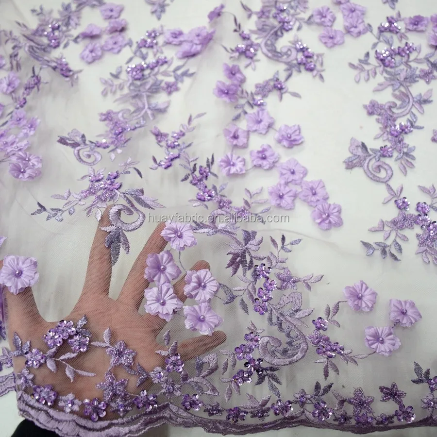 purple lace fabric