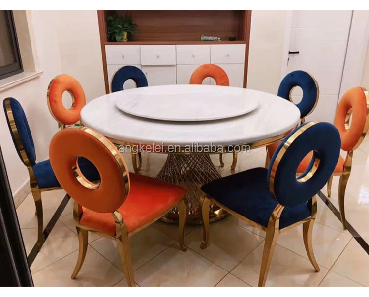 Wholesale Dining Table Price Modern Round Marble Top Dining Table