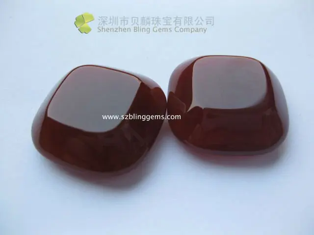 Red Agate with line cabochon 11x21mm