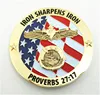 custom 3D gold america eagle military challenge coins