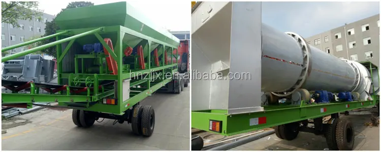 China mobile hot mix asphalt plant equipment with 80THP capacity