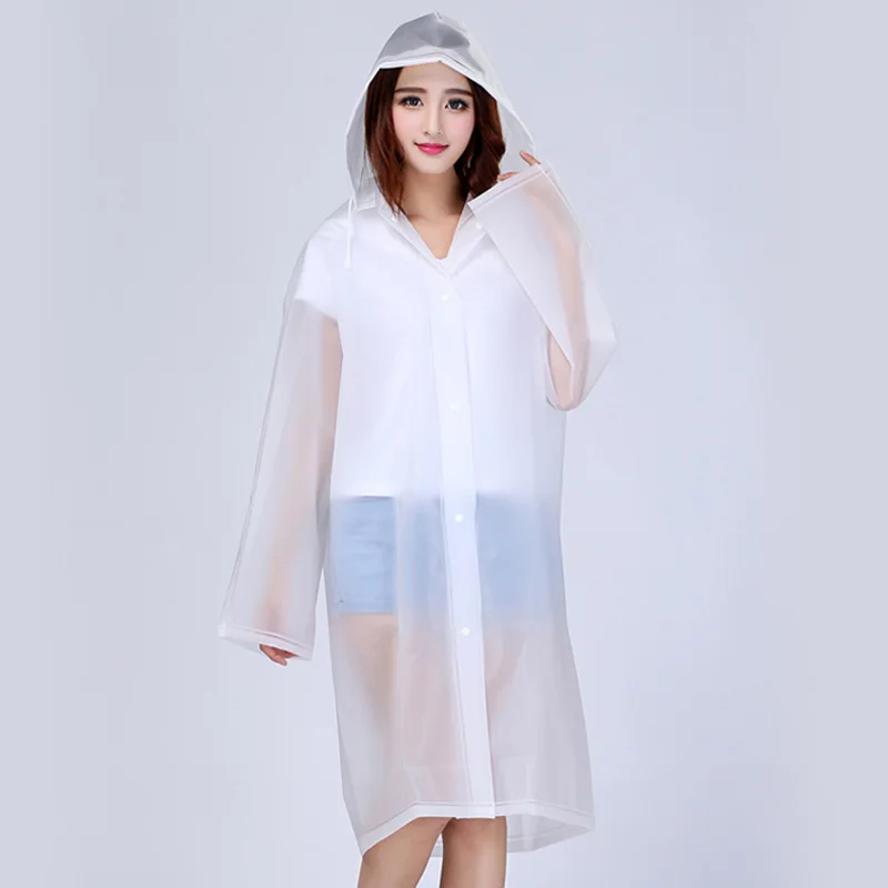 Eva Translucent Frosted Thickening Fashion Raincoat Adult Raincoat ...