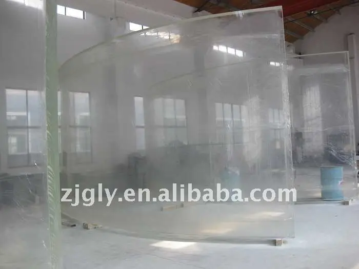 Curvo pannello in acrilico per il progetto architectural glass id ... Pannello divisorio curvo