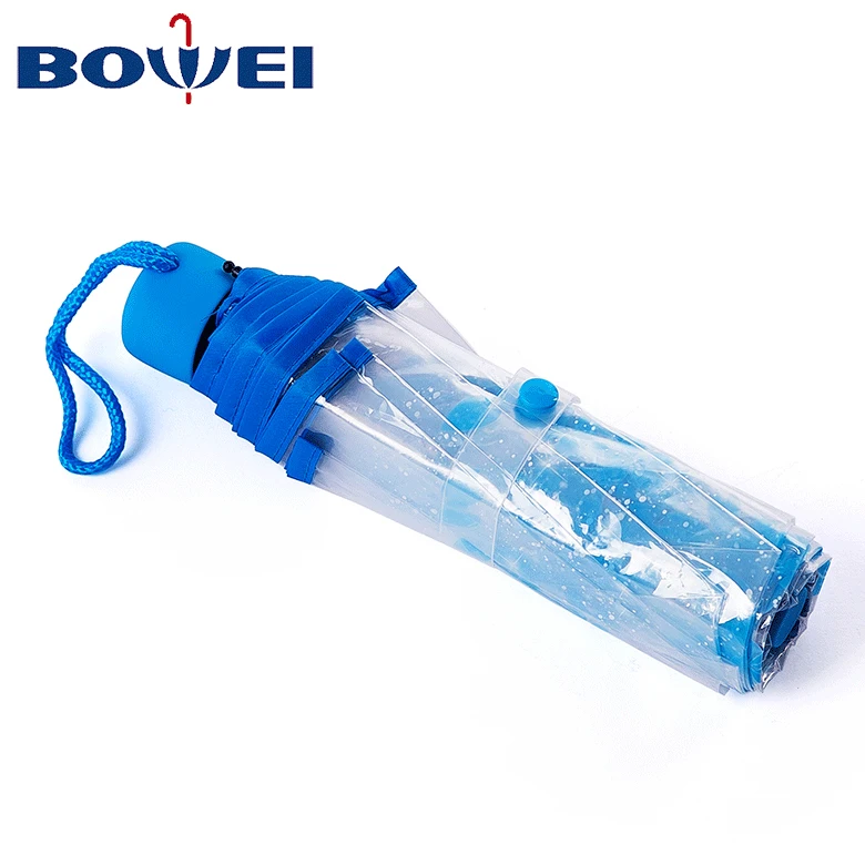 Customized poe waterproof transparent clear umbrella