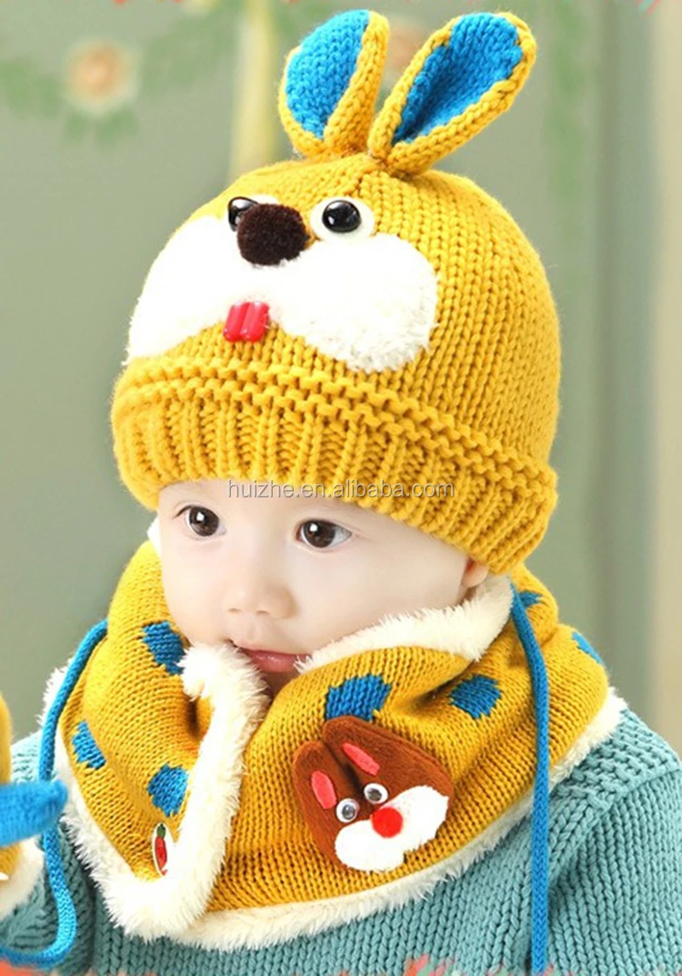 Ensemble De Chapeau Et Echarpe Pour Bebe Bonnet Chaud En Tricot Lapin Pour Enfants Garcons Et Filles Nouvelle Mode Hiver Buy Bonnet D Hiver Chaud Pour Bebe Garcon Bonnet D Hiver Bonnet Tricote Lapin Bonnet Chaud Pour Bebe Chapeau