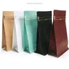 Stand up aluminium foil flat bottom ziplock bag with tear tab clear window