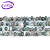FEIRUN different size natural gemstone beads xm, gemstone rough ruby, dark green agate
