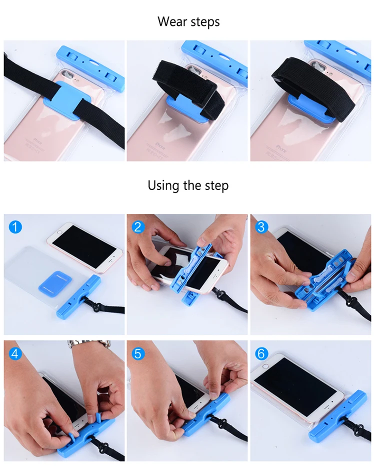 Screen Touchable Fingerprint Unlock Cell Phone Bag Waterproof Case For