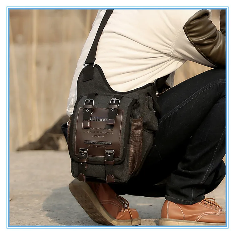 military leather bag