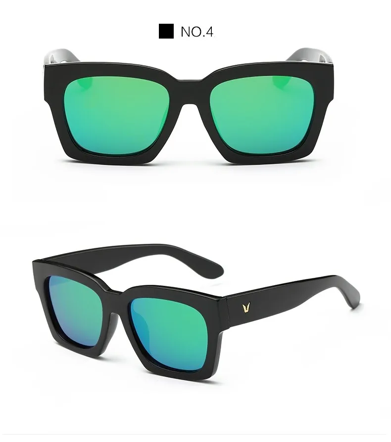 The New V Word Korean Sunglasses Personality Reflective Glasses Color ...