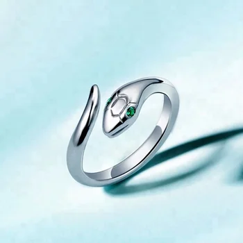 New Design White Gold Snake Value 925 Silver Green Zircon Eye Ring Designs Product On New Design White Gold Snake Value 925 Silver Green Zircon Eye Ring Designs Product On