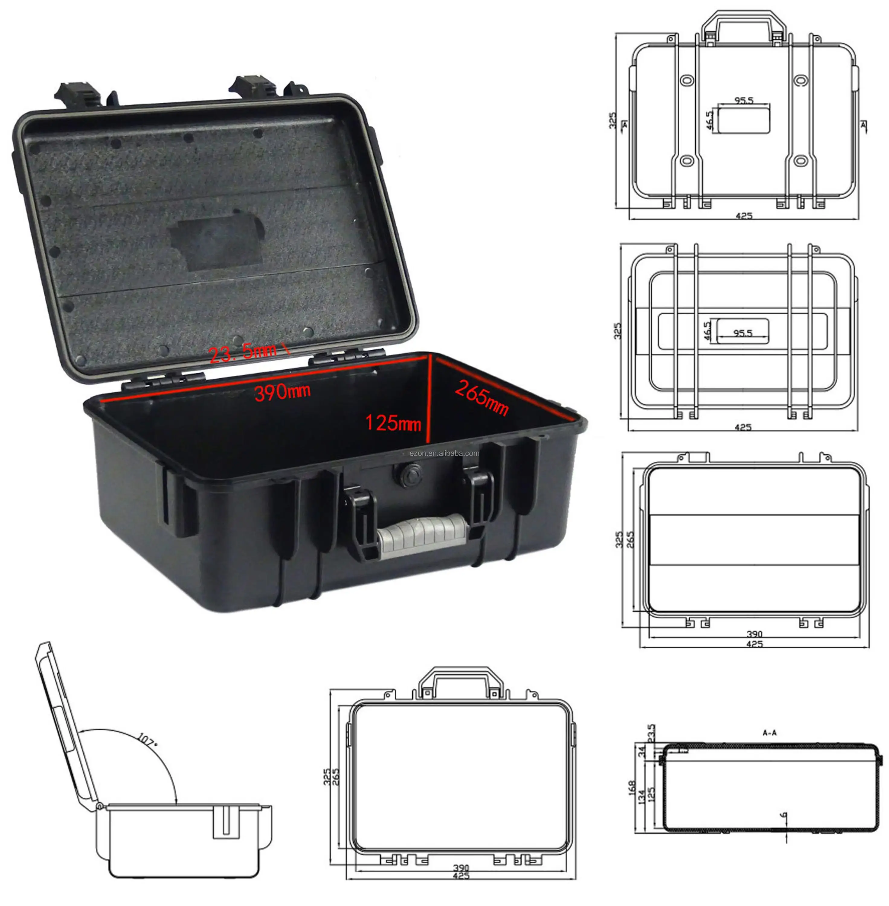 Multi-purpose tool case/Shockproof Customized EVA Carry hard Tool Case/Multi-Function Plastic Tools Case