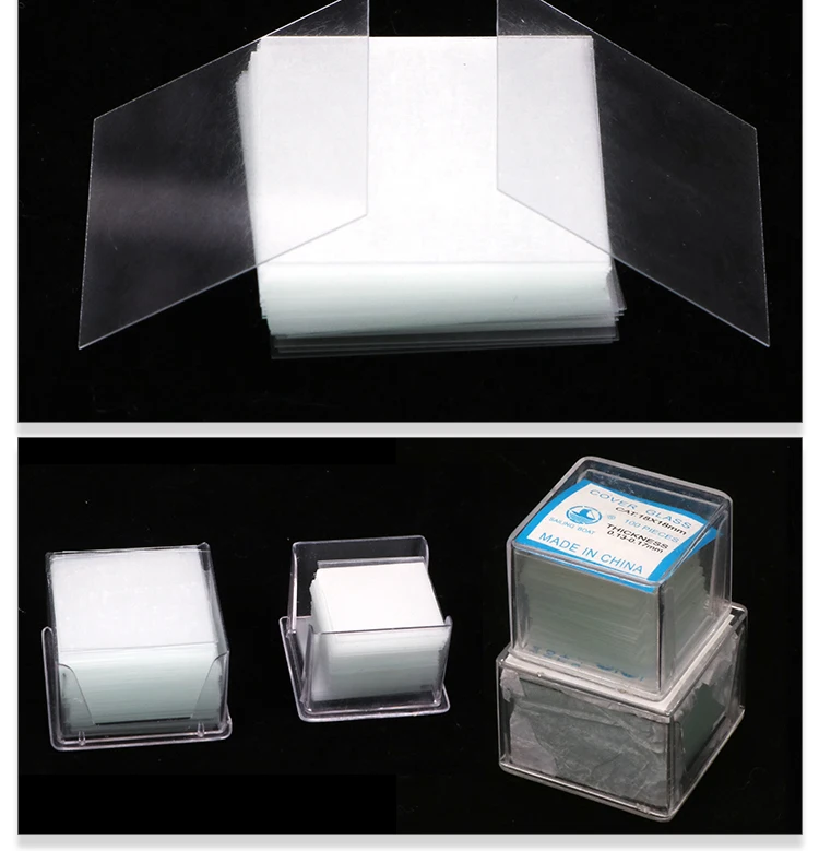 Single Frosted End Ground Edges Disposable Use Laboratory Microscope Slides And Cover Glass