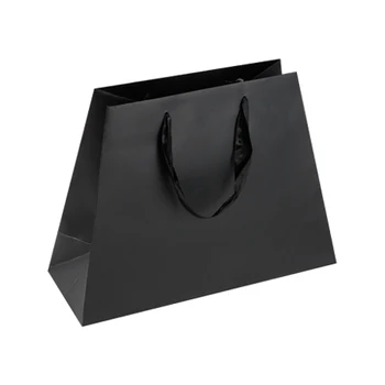 Download Black Matte Laminated Euro Tote Paper Shopping Bag - Buy Luxury Paper Shopping Bag,Foldable ...