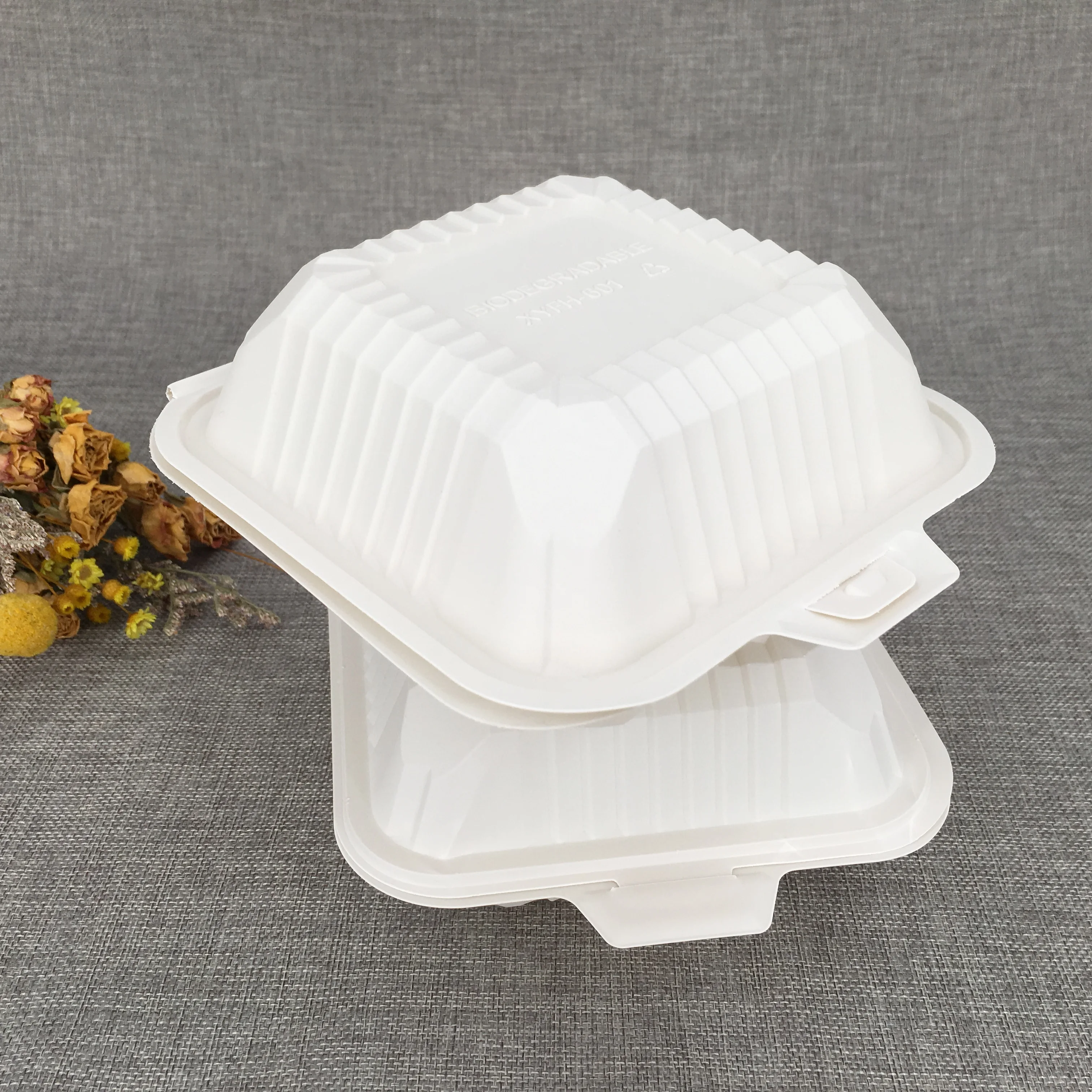 Biodegradable Corn Starch Takeaway Food Container Disposable Food Box