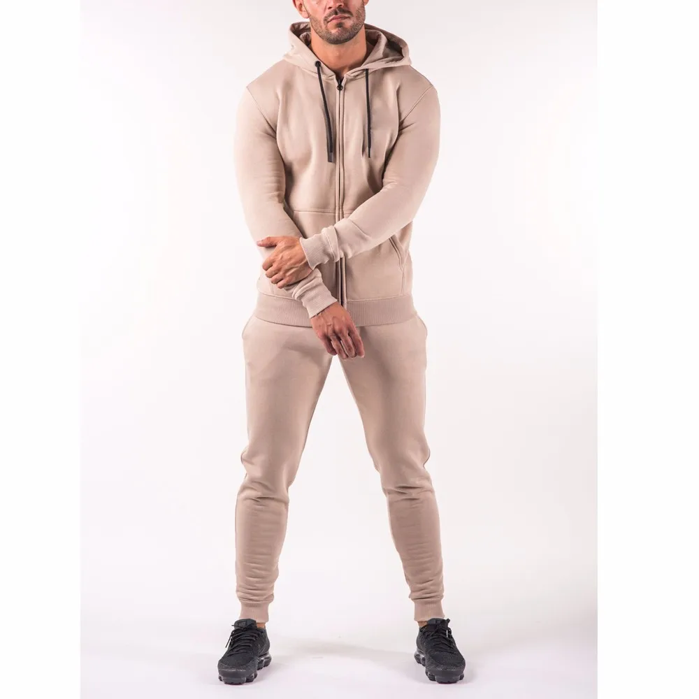 muscle fit grey tracksuit