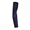 wholesale custom Spider web logo sport sleeve compression spandex elastic sleeve for arm