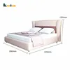 Queen upholstered headboard bed for home hotel villa bedroom