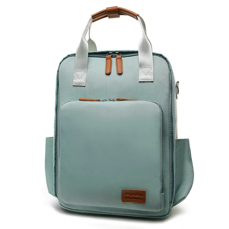 light blue diaper bag