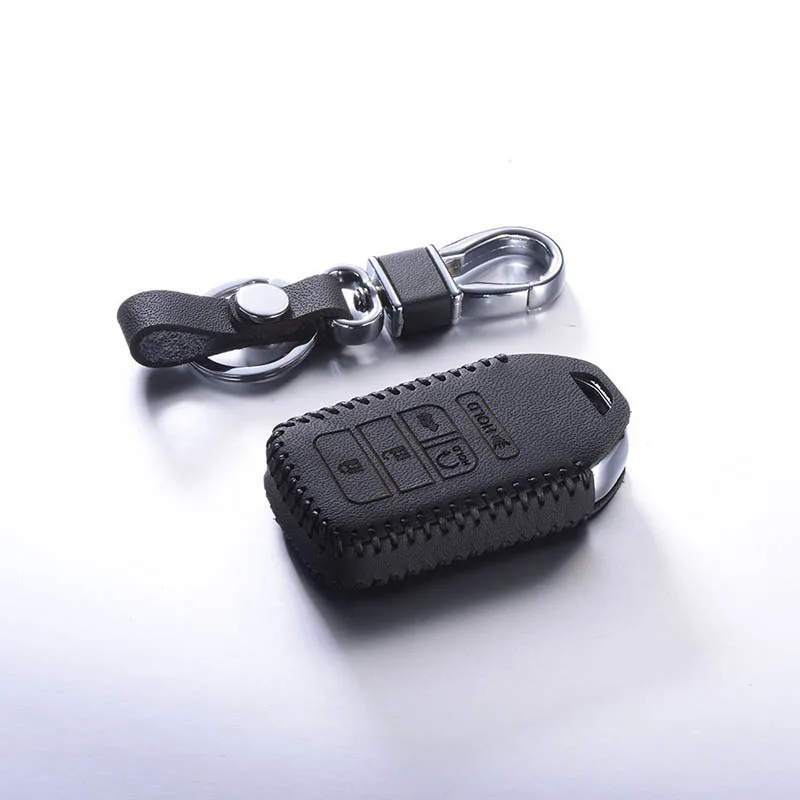 Leather Car Key Remote Keychain For Honda Civic Crosstour Crv Pilot
