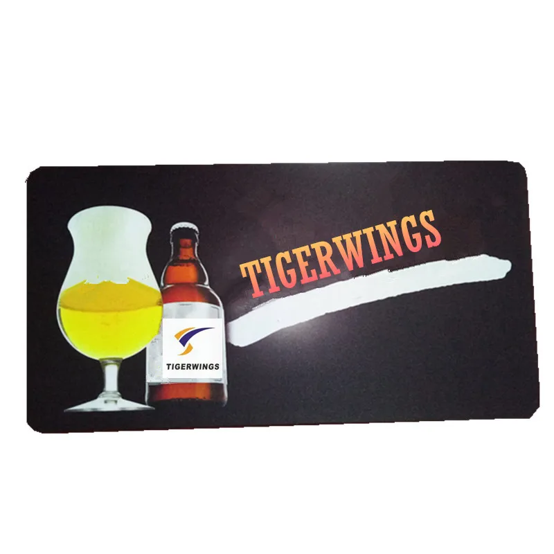 Tigerwings printed wholesale custom advertising beer rubber mat