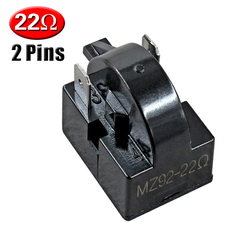 2pins 22 Ohms Refrigerator Ptc Starter Relay Black / Compressor Relay