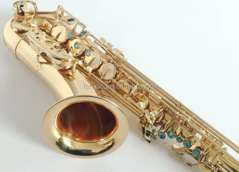 Wholesale Professional B tenor saxophone with gold lacquer surface