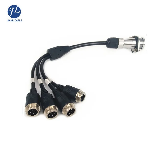 4M Heavy Duty Trailer Cable Suzy Coil 4 PIN Connector for Caravan Reverse Camera