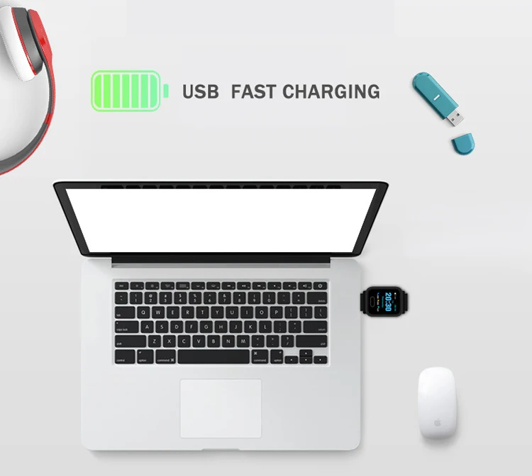 New cheap USB Direct charging gift smart bracelet fitness tracker watch