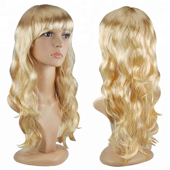 blonde wavy wig long