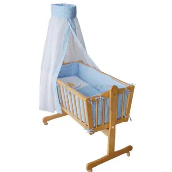 wooden bassinet crib