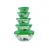 5-Piece Glass Prep Bowl Set Pyrex Simply Store Glass Round Food Container Set with Lids