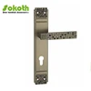 solid door knobs and handles,Egypt design mortice handle on plate,big size lever