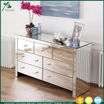 Venetian Mirrored 7 Drawer Chest Of Drawers Venetian Mirrored 7 Drawer Chest Of
