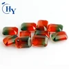 Step cut Rectangle Transparent synthetic multi color tourmaline crystal