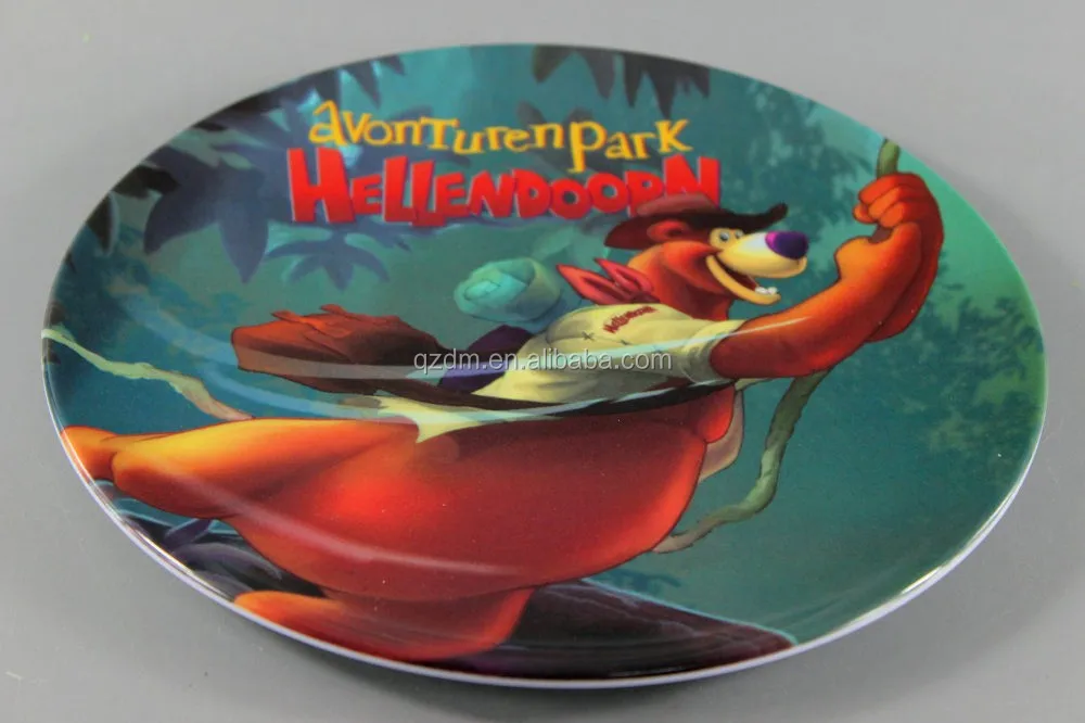 Customized Melamine Dinner Ware Round Shape Plastic Dinner Plate