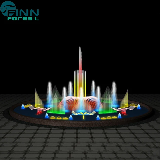 Plaza water fountain