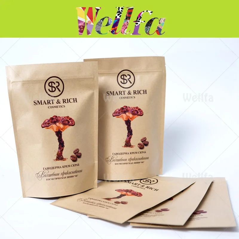 Customized pouches doypack manufacturers ziplock foil bags with tear notch