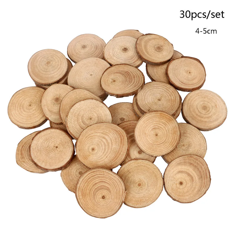 Wood Slices For Discs Pieces Small Unfinished Diy Natural Crafts Log Craft  Decoration Round Centerpieces Decorations Arts  Home|centerpieces|centerpieces weddingcenterpieces decor - AliExpress