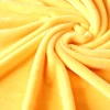 150D/288F 300gsm width 235cm 100% polyester micro-fiber plush plain dyed flannel fleece fabric in bright yellow color