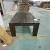 made in Shanghai dining furniture design glass table top wooden table