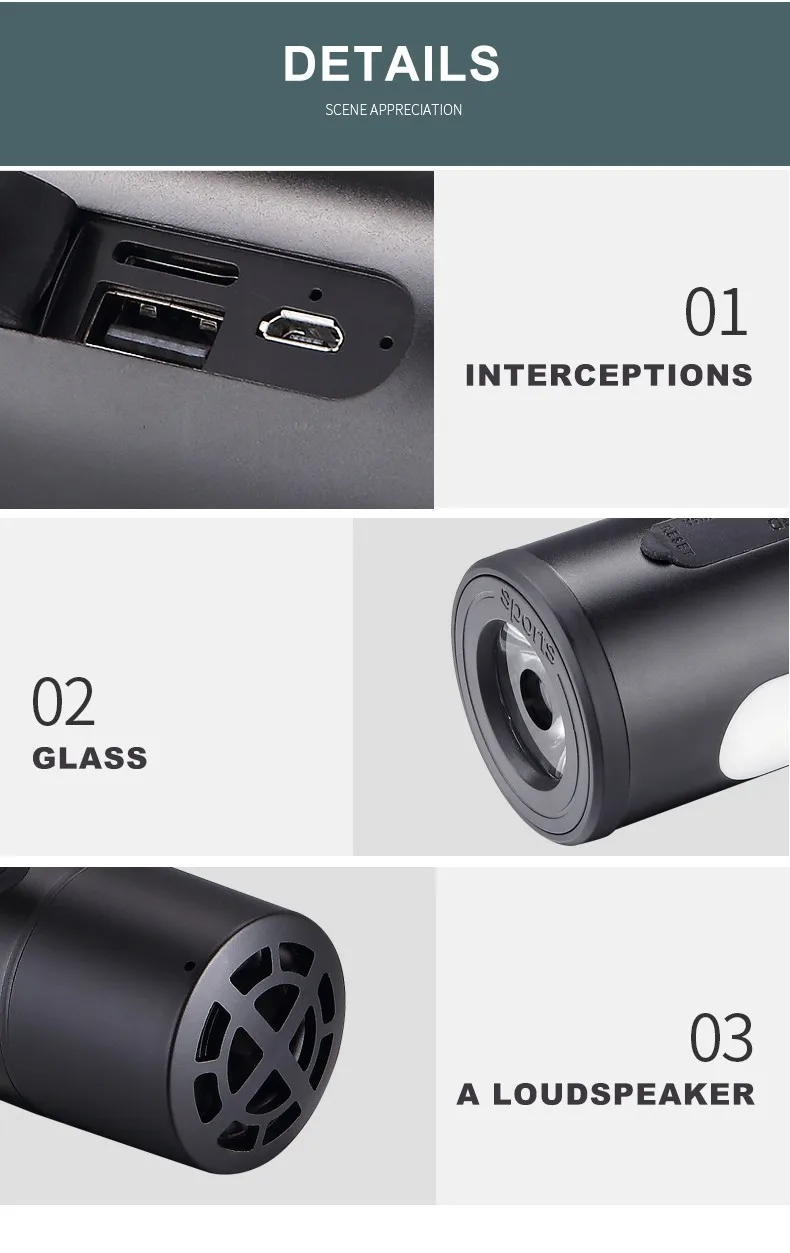 4400/5200mah battery 5w speaker home theater with bicycle torch powerbank function - ANKUX.COM