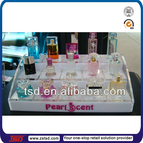 Countertop Perfume Shop Fittings Display Rack,Acrylic Perfume Organizer