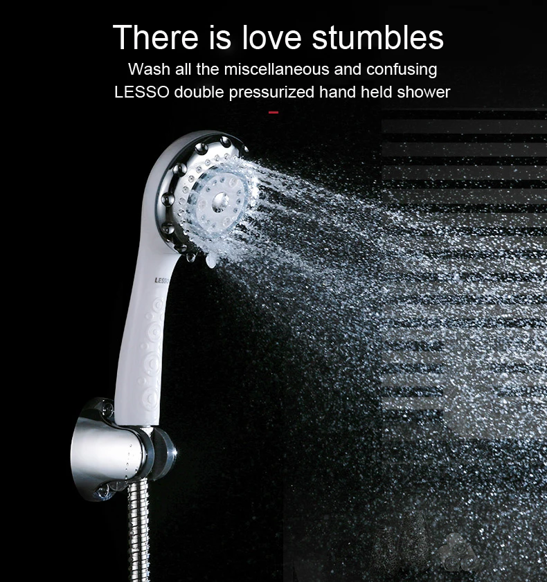WP06512 moisture proof and water saving medium pressure rainfall hand held shower head